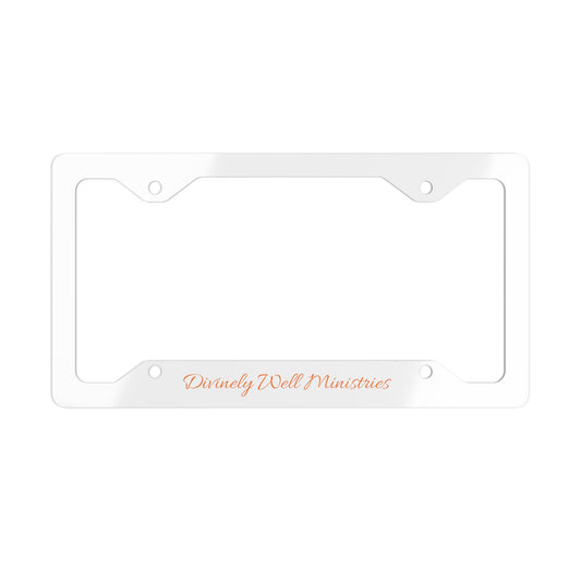 Divinely Well Ministries Metal License Plate Frame