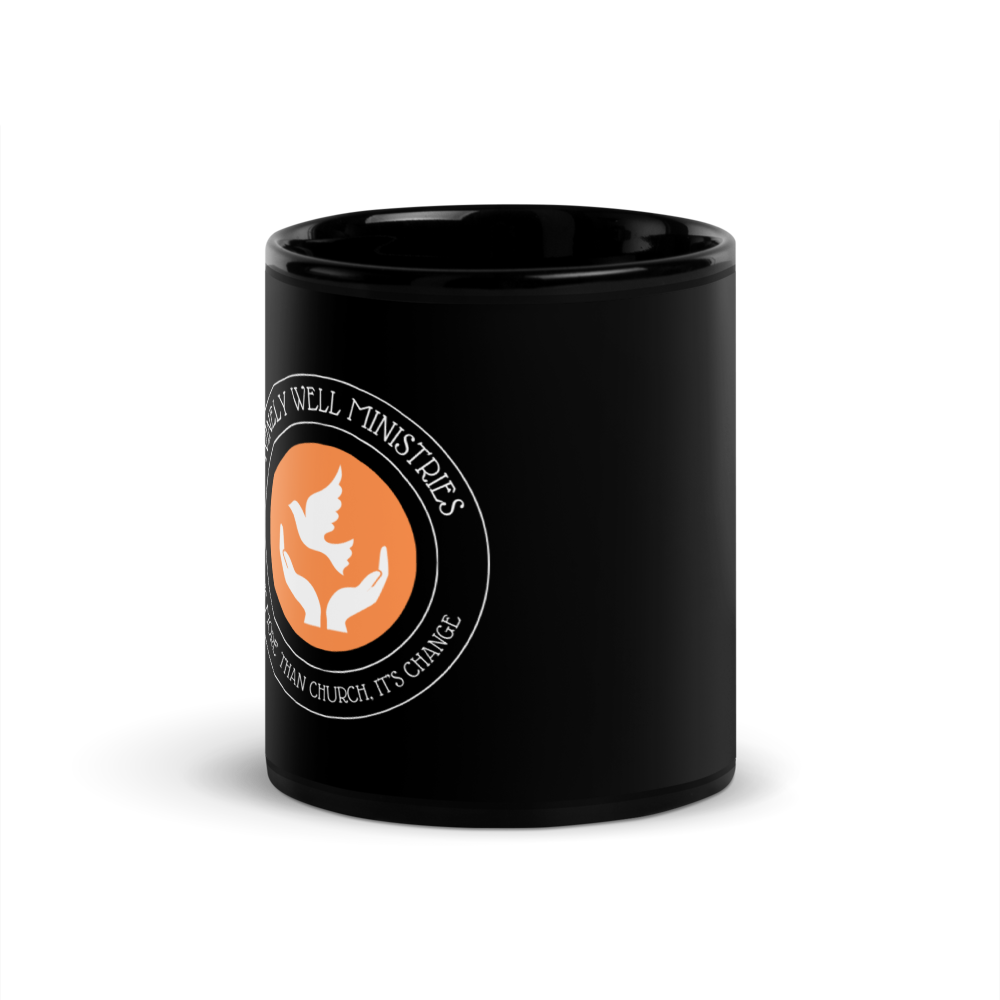 Divinely Well Ministries Black Glossy Mug