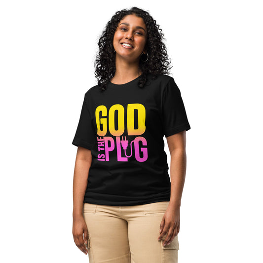Ombre God is The Plug Unisex t-shirt