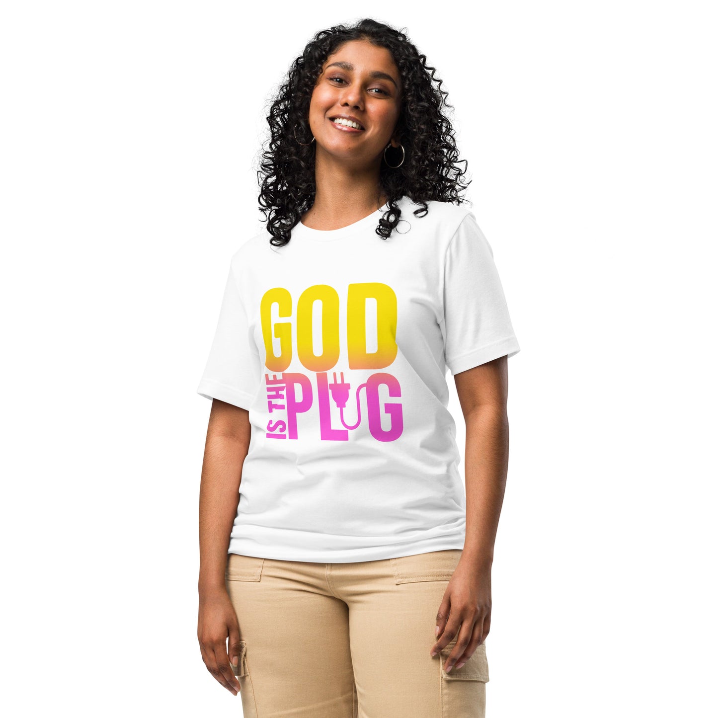 Ombre God is The Plug Unisex t-shirt