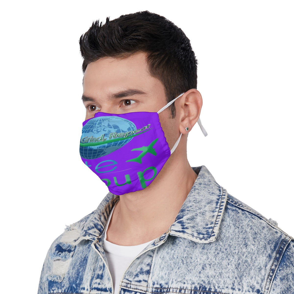 Elite Group Travel All-Over Print Face Mask with Adjustable Ear Loops